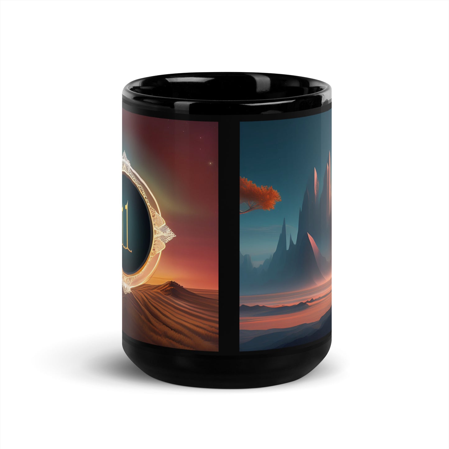 Black Glossy Mug - 1111 Beginnings
