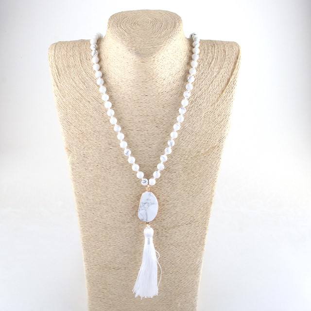 Mala Beads with Natural Stones and Tassel