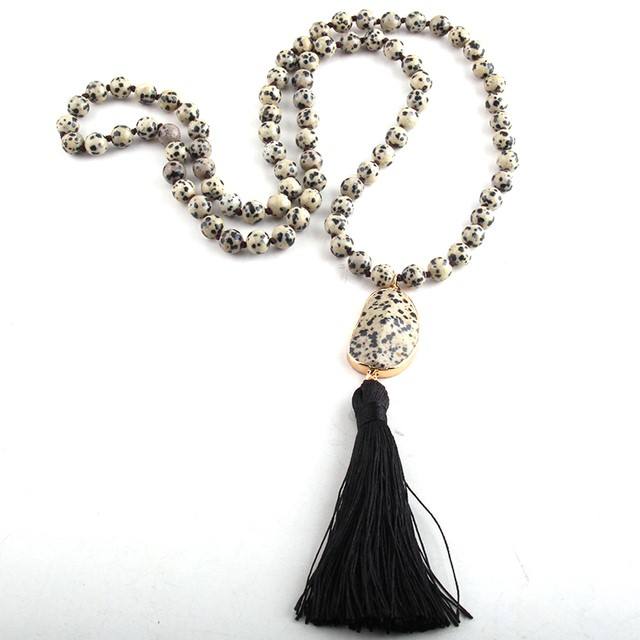 Mala Beads with Natural Stones and Tassel