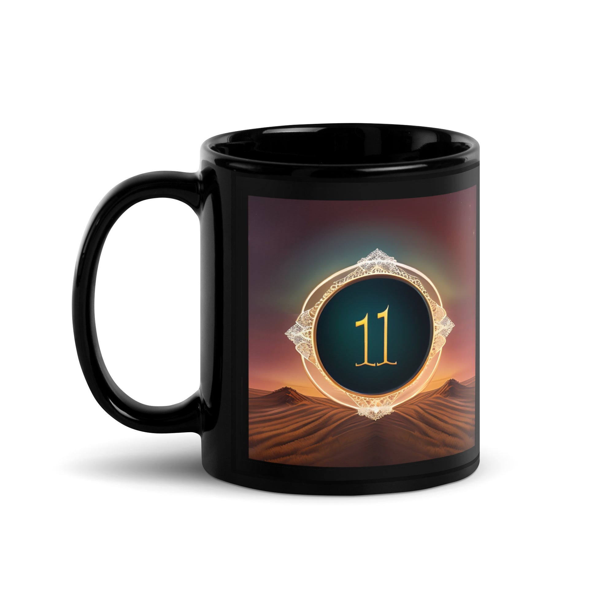 Black Glossy Mug - 1111 Beginnings 