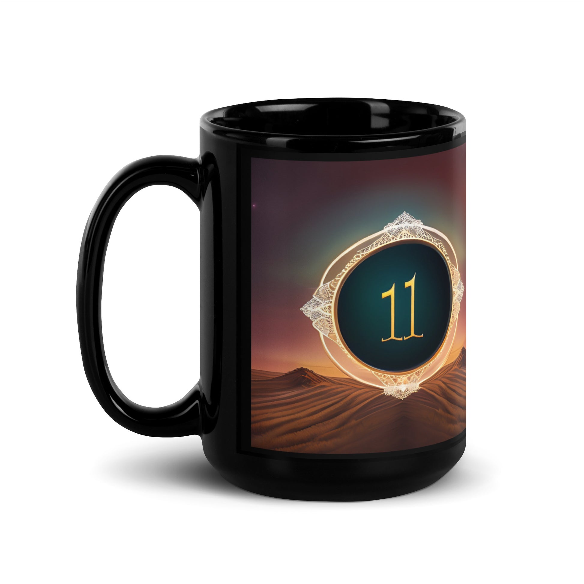 Black Glossy Mug - 1111 Beginnings 