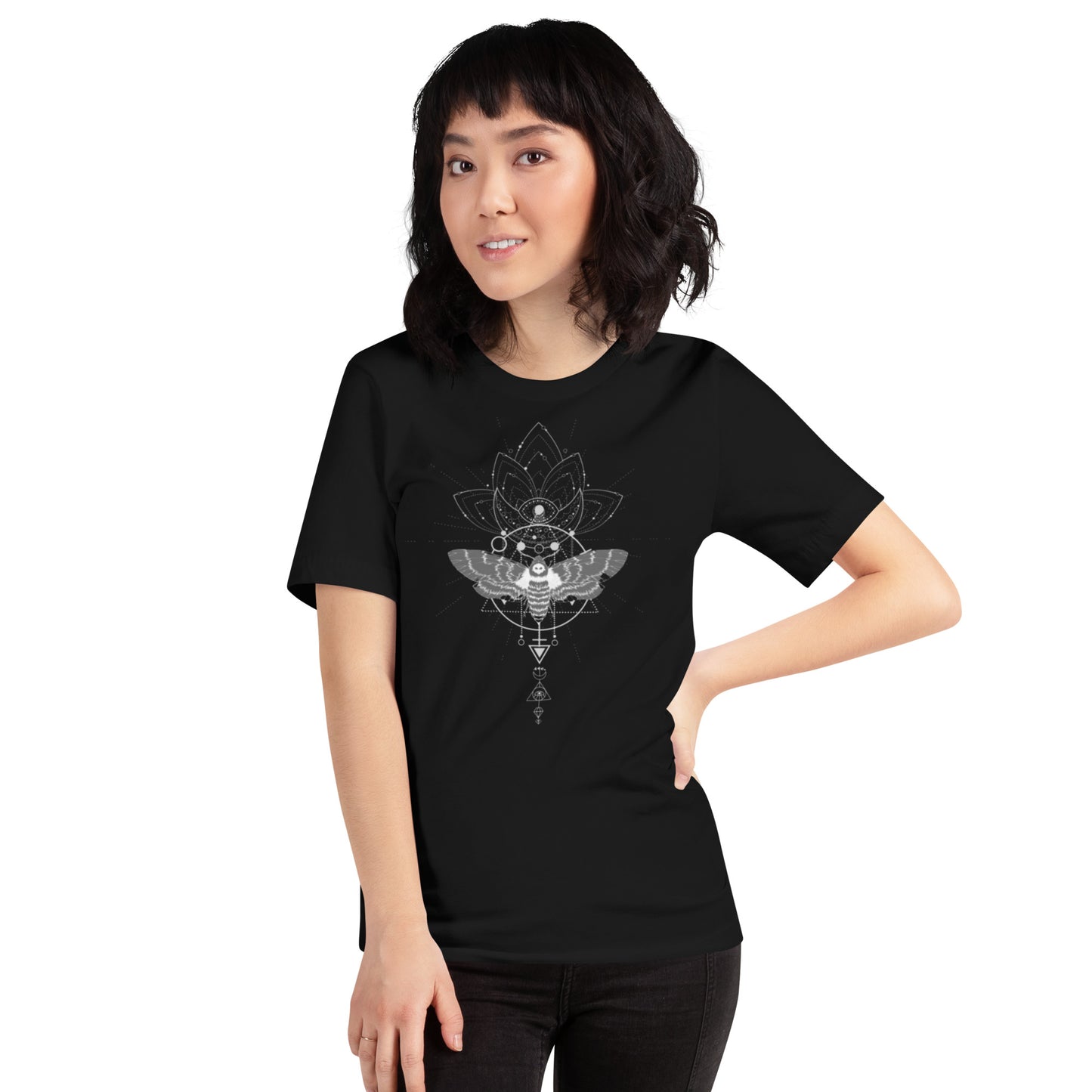 Death’s Head Moth Geometric Unisex t-shirt