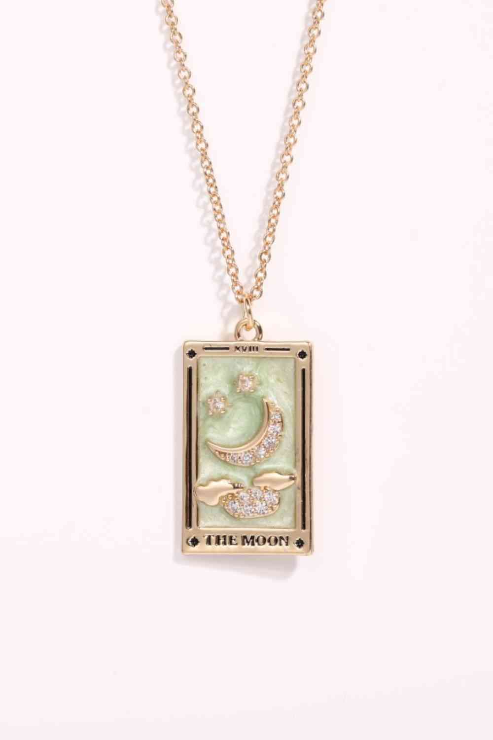 Tarot Card Pendant Stainless Steel Necklace