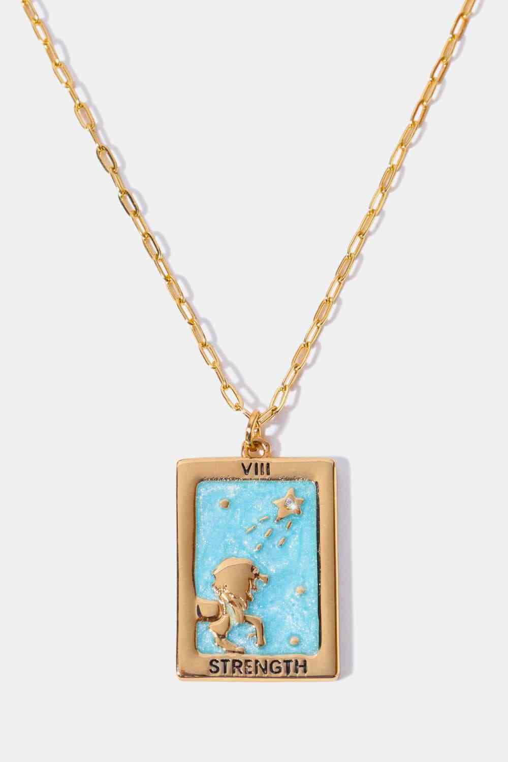 Tarot Card Pendant Copper Necklace